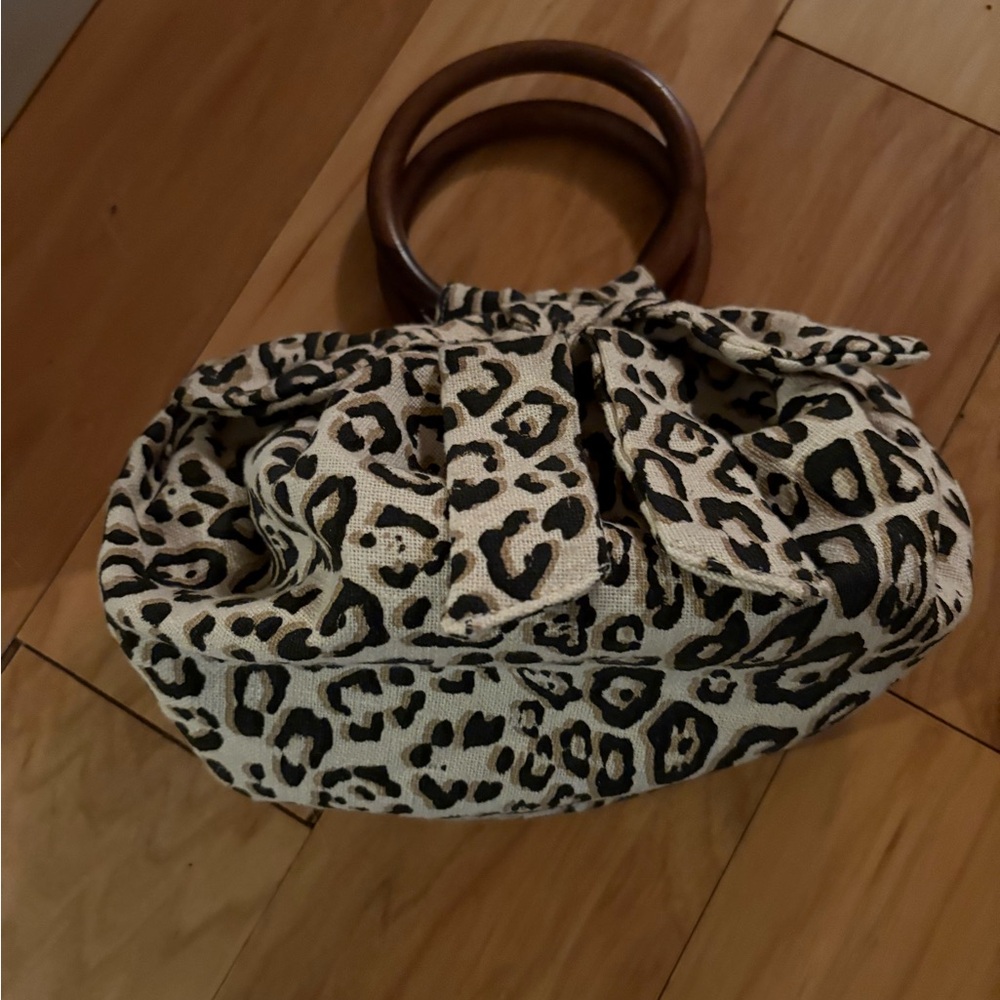 NWOT Anthropologie small leopard small bag